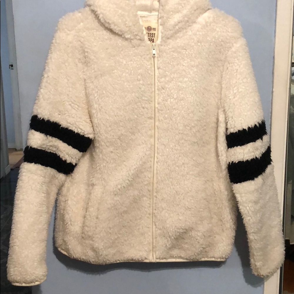 White Sherpa Hoodie